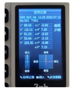 色差儀上的l,a,b,c,h代表什麽含義